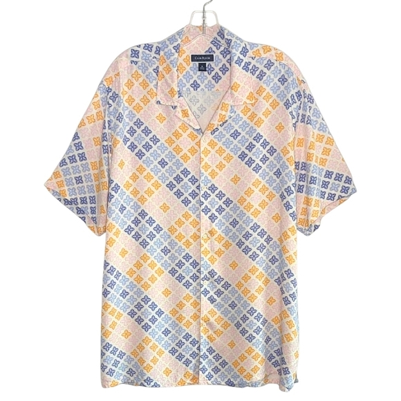 Club Room Colorful Geometric Men's Lightweight Classic Button Down Shirt XL - Picture 12 of 12